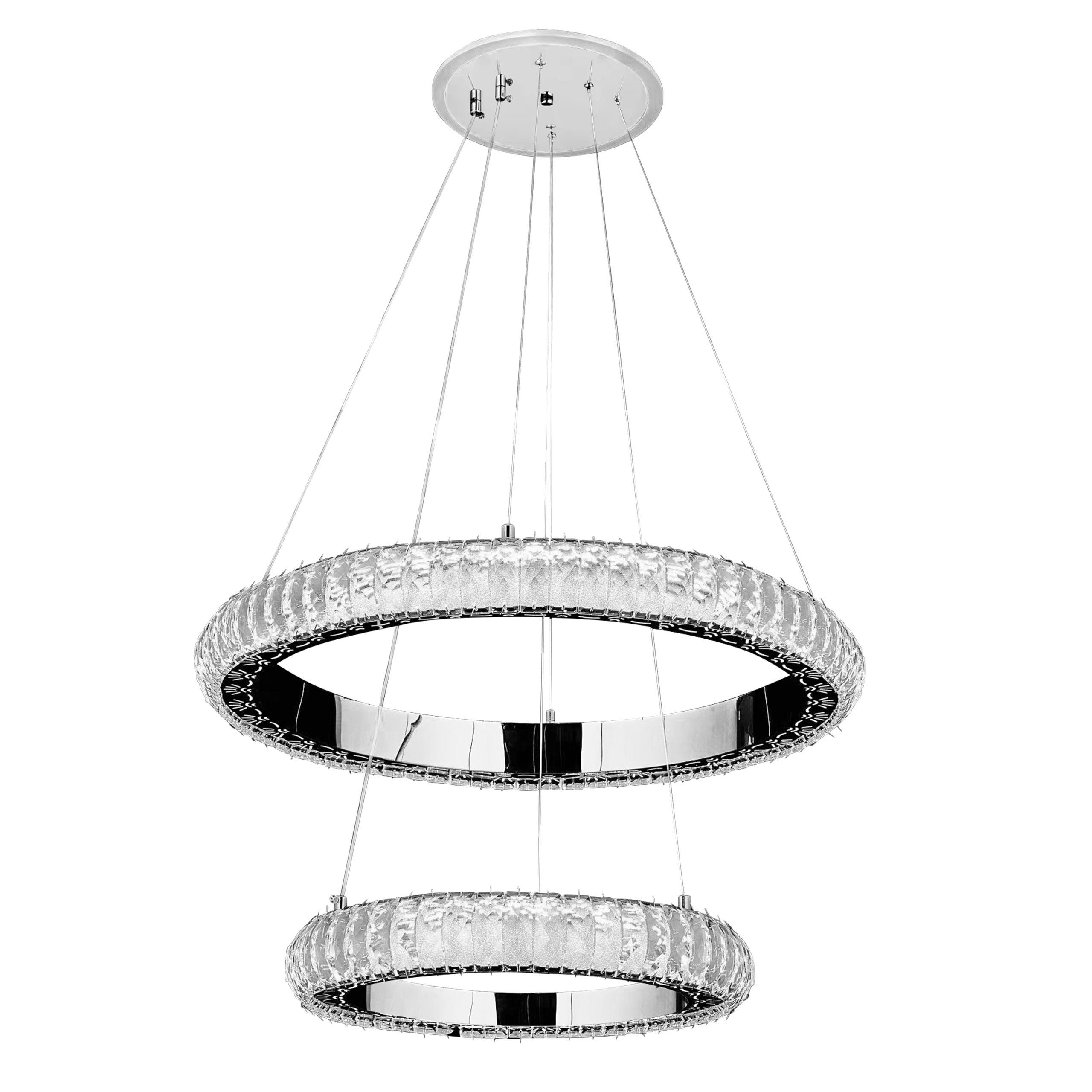 TOOLIGHT hængende loftlampe LED G044-2C CP Krom 63x63x90cm