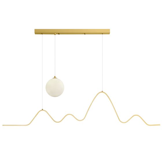 TOOLIGHT hængende loftlampe LHJ034-CP 120cm LED Guld/Børstet guld 128x2x25cm