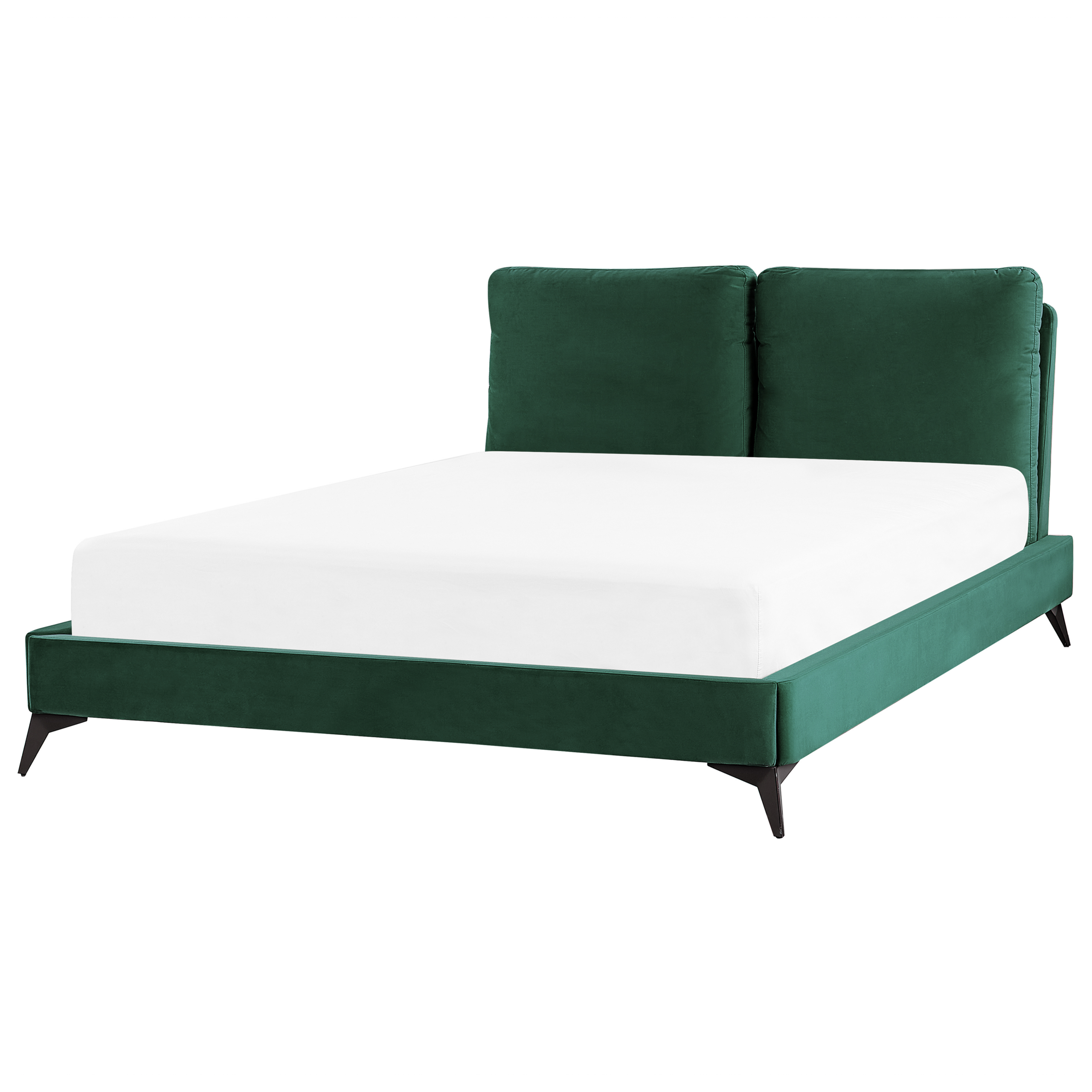Seng Velour MELLE 140 x 200 cm Smaragdgrøn