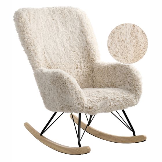 Gyngestol AKRA Kunstig pels Lys Beige