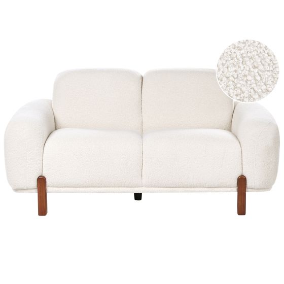 Sofa 2 personers ODNES Boucle Hvid
