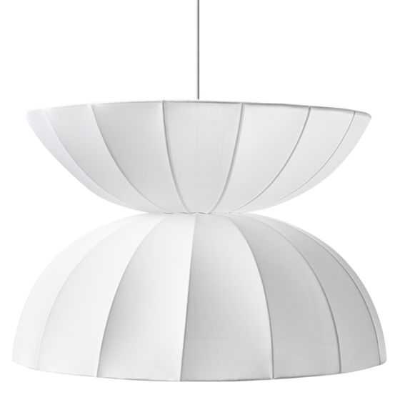 Loftlampe DEBONS Kunstsilke Hvid