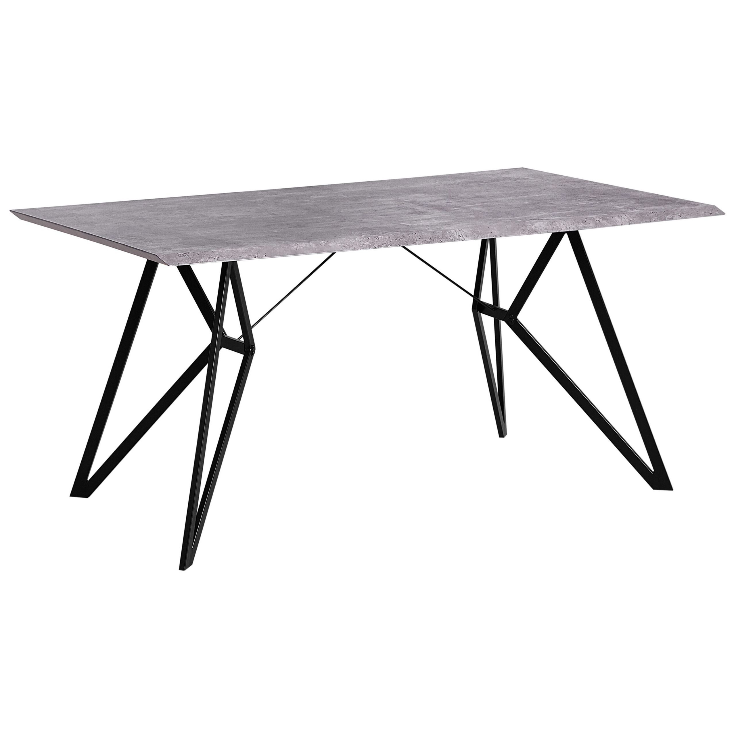 Spisebord BUSCOT Grå betoneffekt 160 cm 90 cm