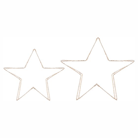 Sæt med 2 juledekorationer LED ITALLA 30/38 cm Stjerne Guld