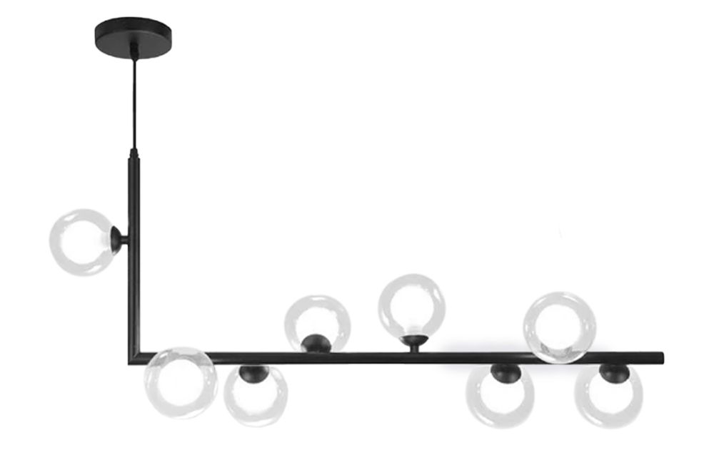 TOOLIGHT loftlampe APP754-8CP Sort 120x120x100cm