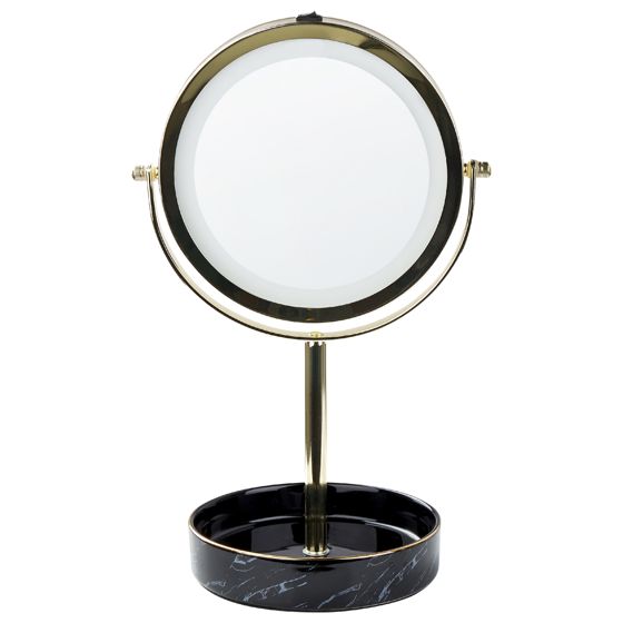 Makeup spejl LED SAVOIE Sort/guld
