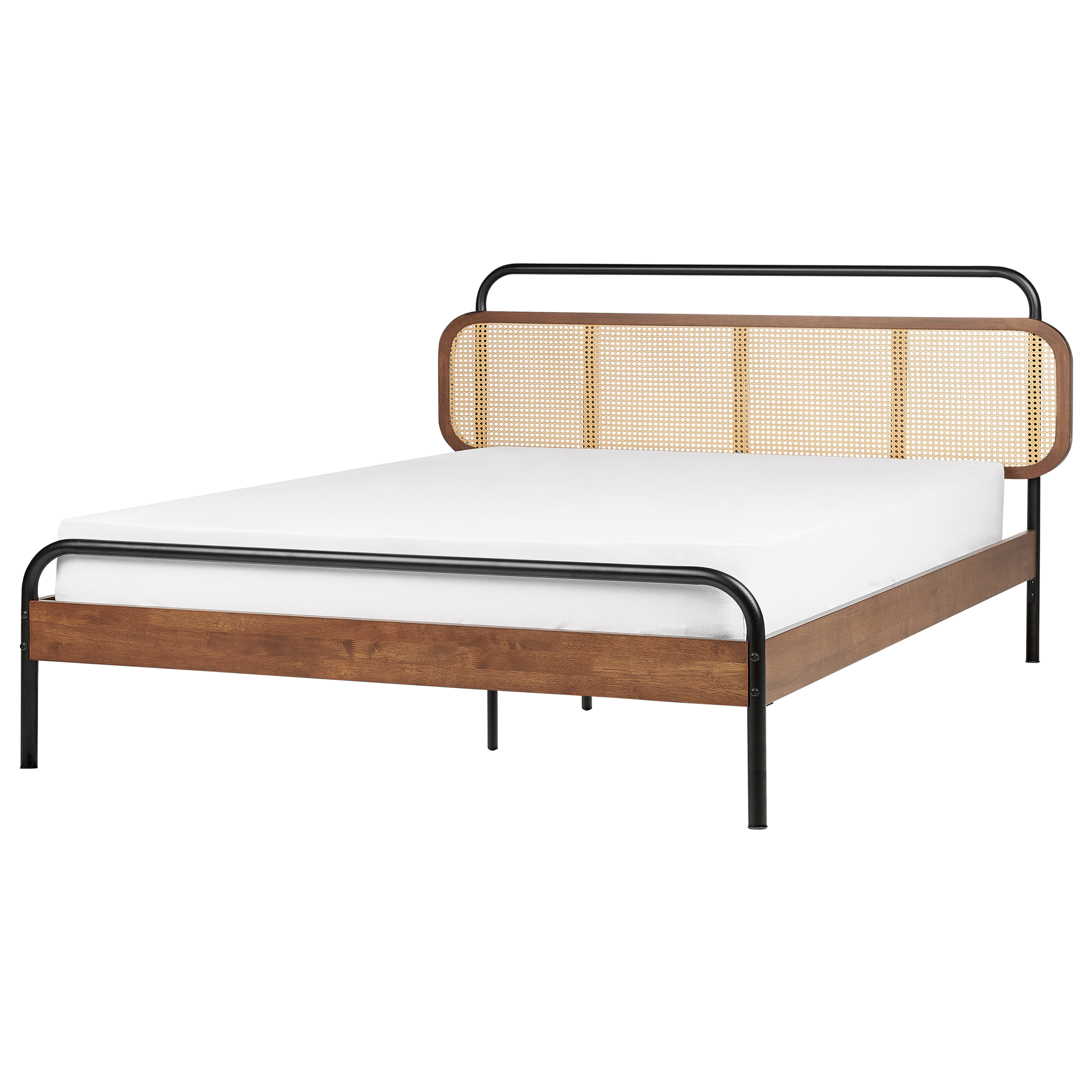 Seng Rattan BOUSSICOURT 180 x 200 cm Mørkebrun