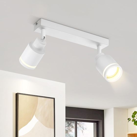 NETTLIFE Loftspot moderne loftslampe med 2 justerbare pærer loftslampe GU10 metal