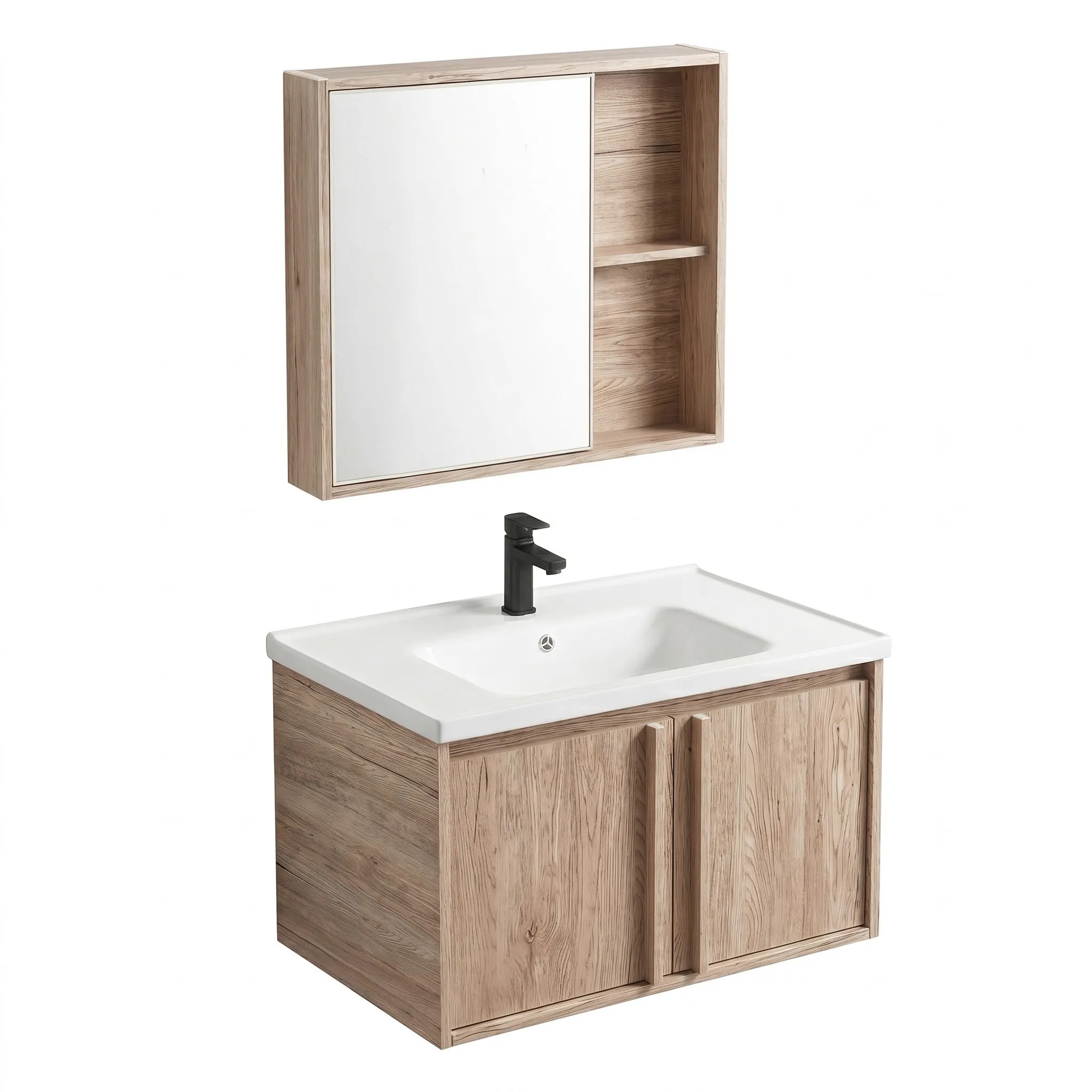 REA badeværelsesmøbelsæt med håndvask GAMA T25023 QHM 60CM , Beige, 47x60x44cm