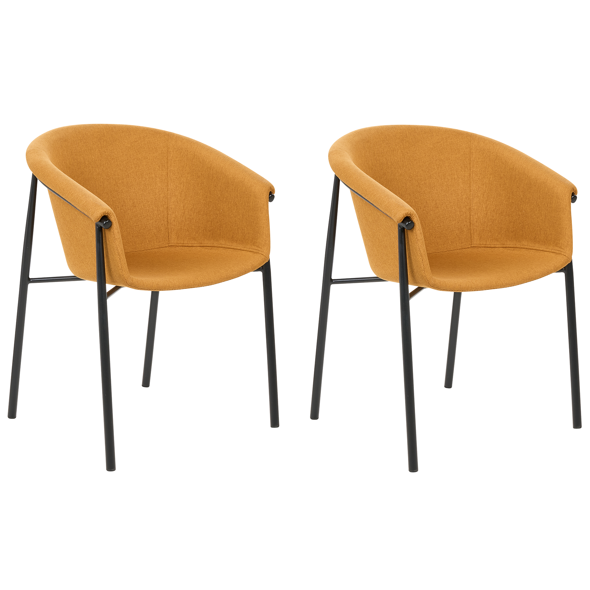 Sæt med 2 spisebordsstole AMES Orange