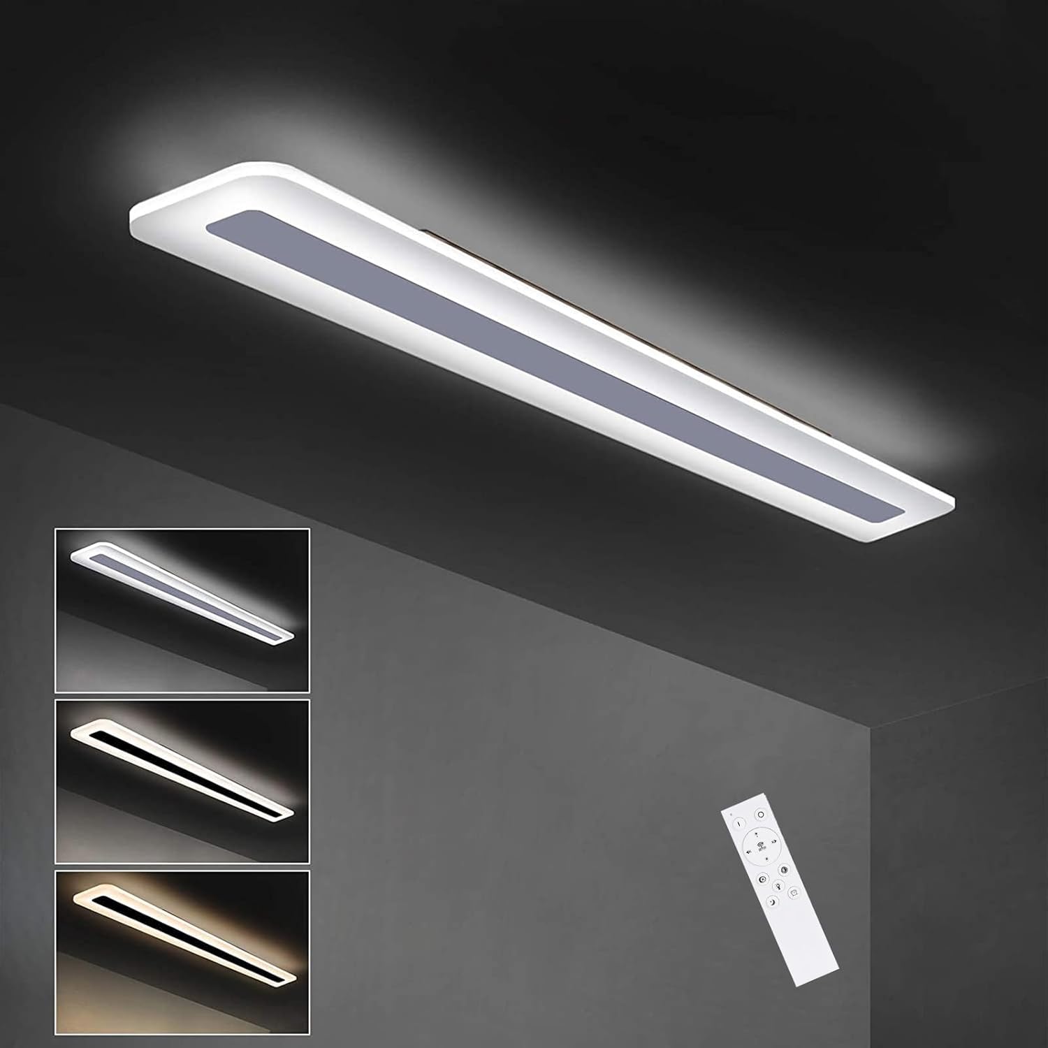 NETTLIFE LED - loftlampepanel, dæmpbar, med fjernbetjening, 40W, 100CM