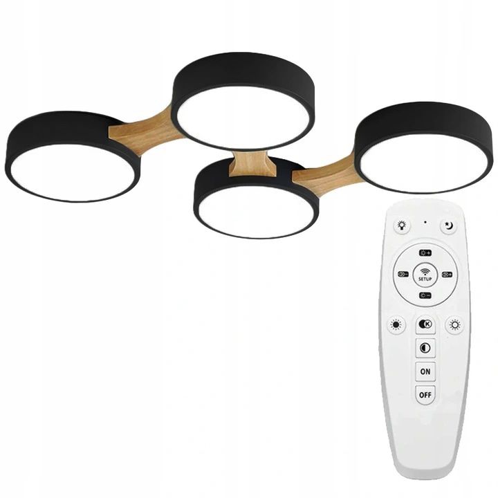 TOOLIGHT loftlampe APP527-4C FLAT Sort 65x46x3,5cm