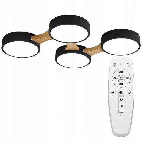 TOOLIGHT loftlampe APP527-4C FLAT Sort 65x46x3,5cm