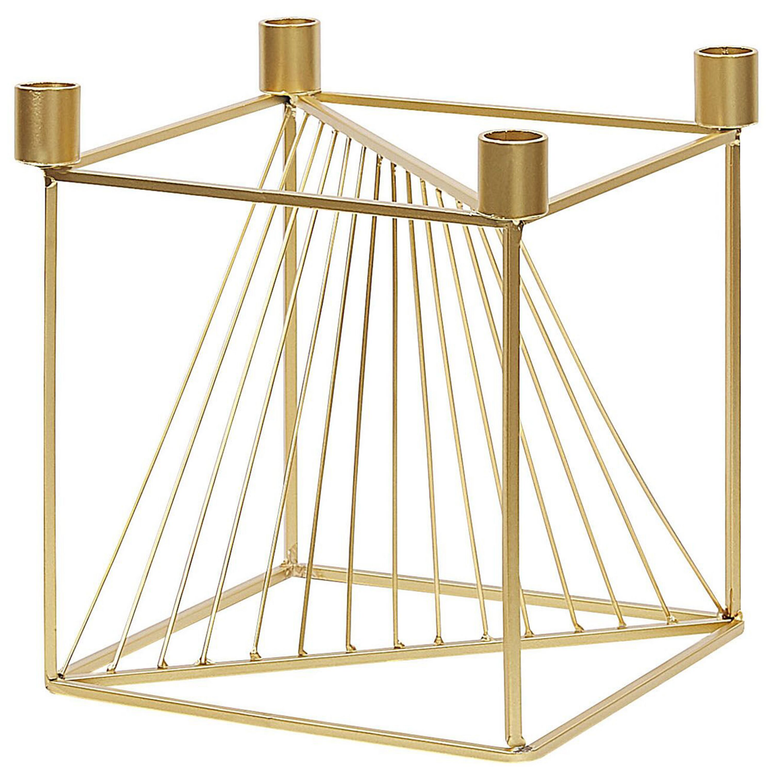 Lysestage MINDORO 23 cm Metal Guld