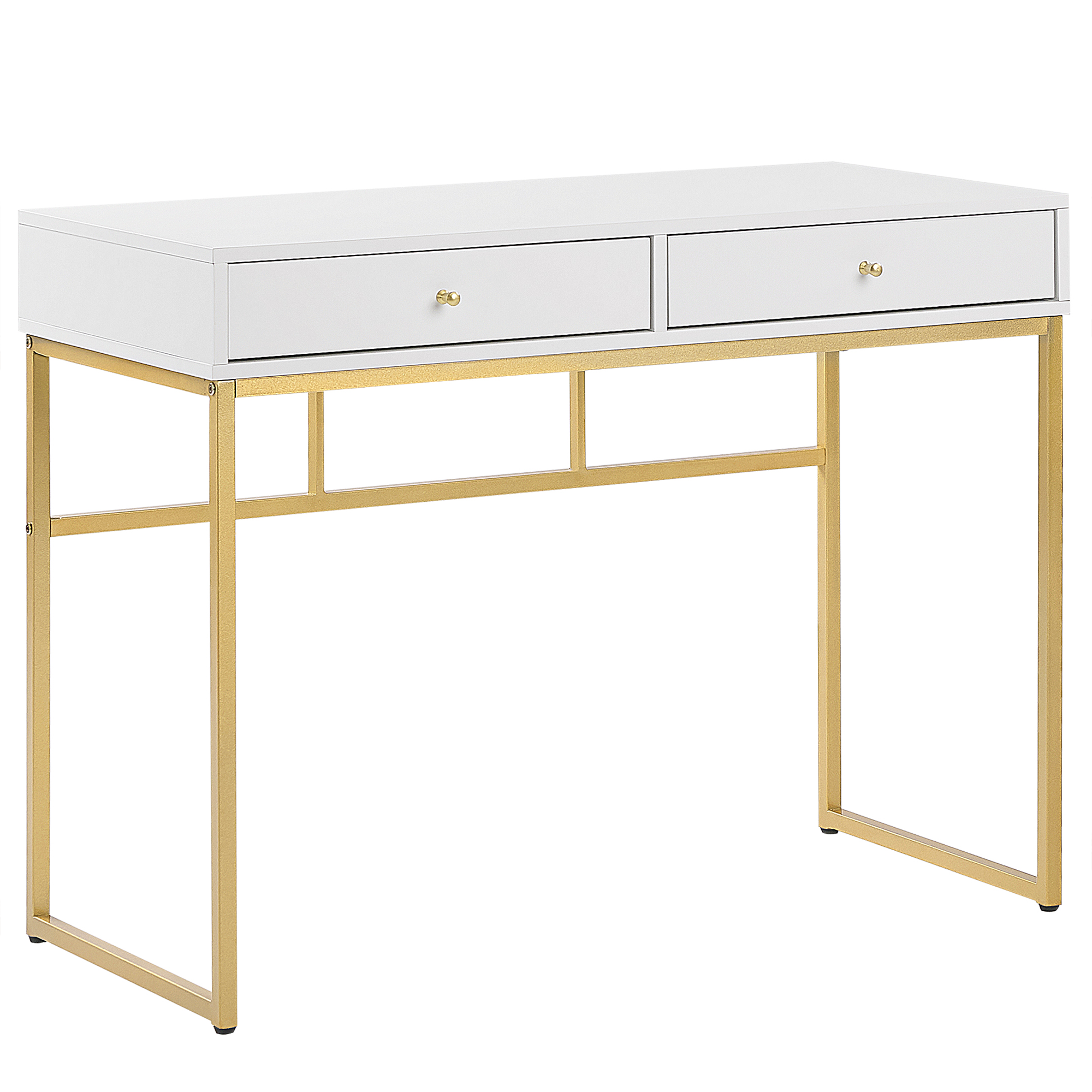 Konsolbord DAPHNE 100 cm 48 cm med skuffer Hvid/guld