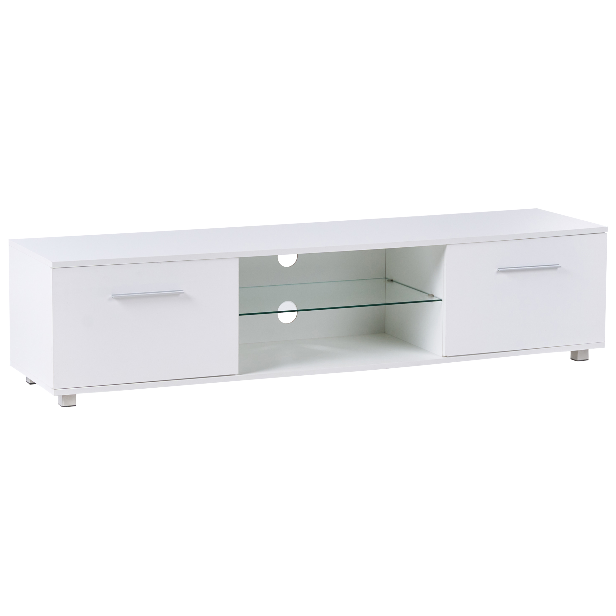 TV-bord med LED BANFF Hvid