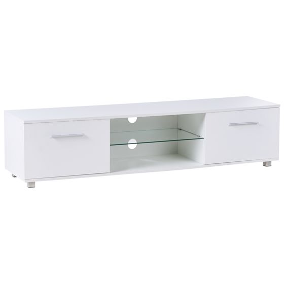 TV-bord med LED BANFF Hvid