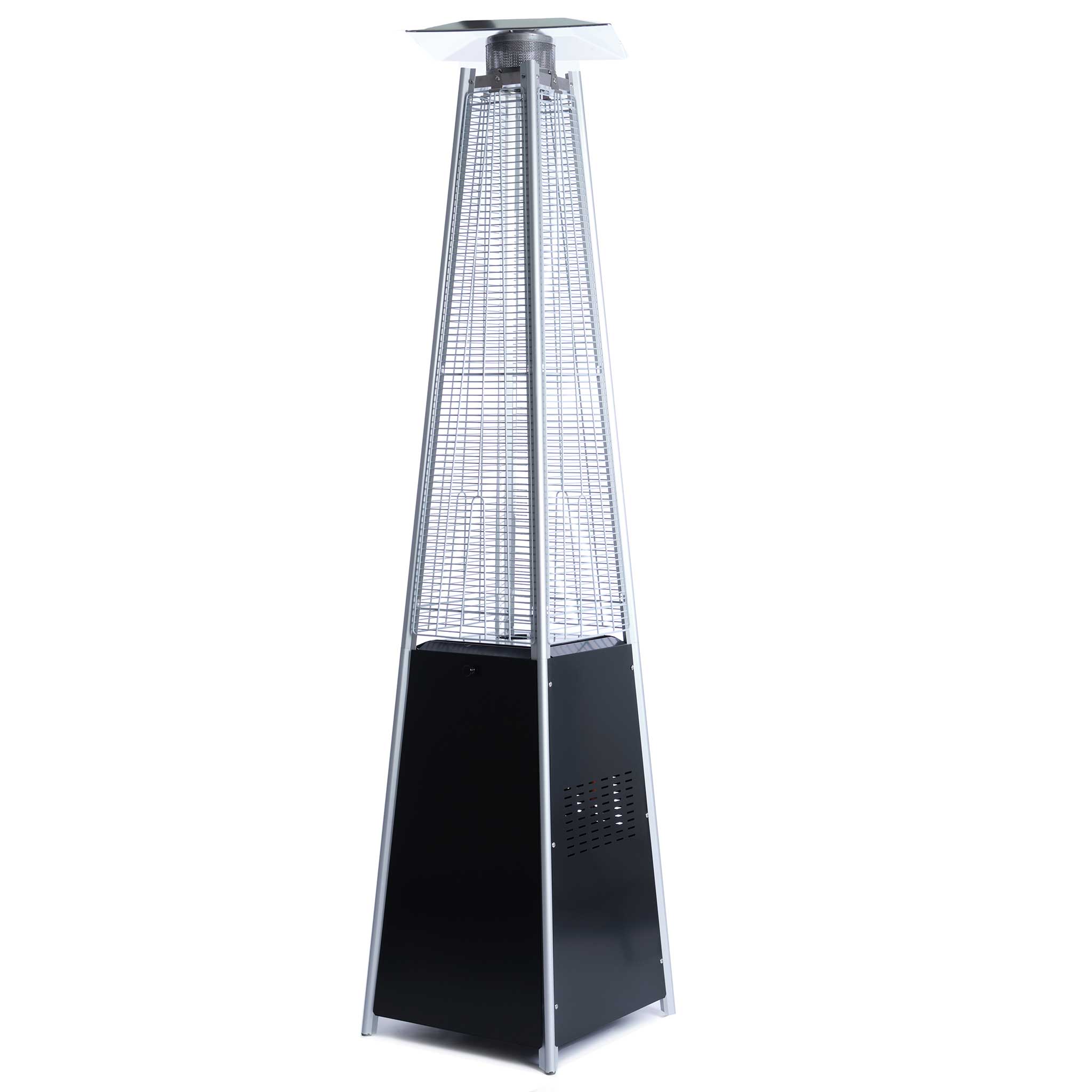 Fornorth Terrassevarmer Pyramid 13kW gasdrevet, sort