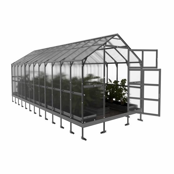 Drivhus KLASIKA HOUSE 2,35 x 6,12 m (14,38 m²), 6 mm polycarbonatdæksel