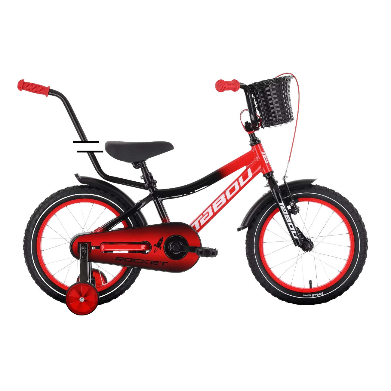 Tabou Rocket Alu børnecykel, sort-rød