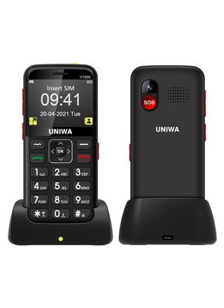 Uniwa Mobiltelefon til ældre V1000