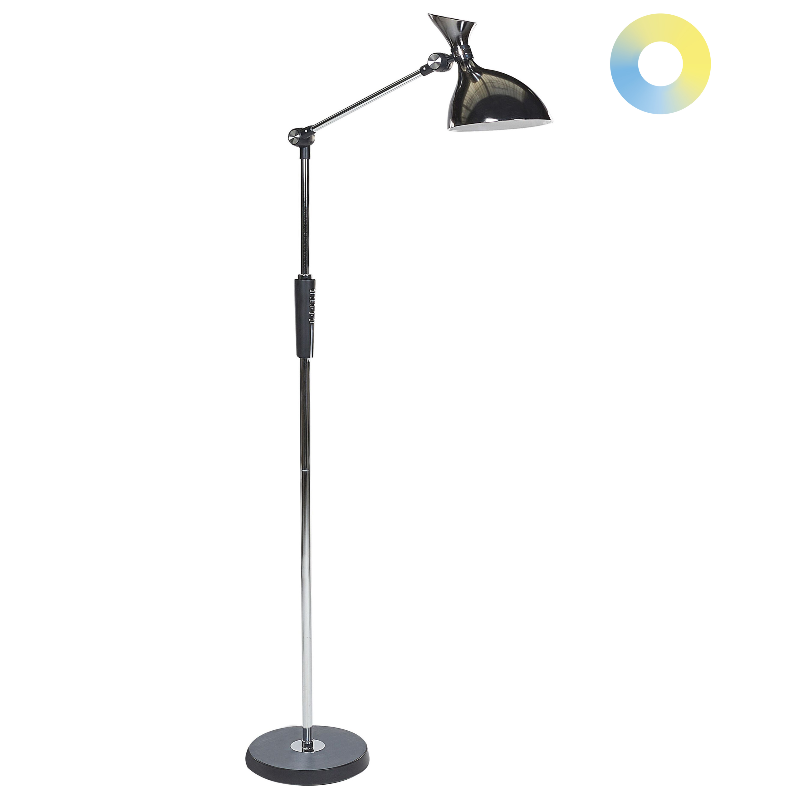 LED-gulvlampe ANDROMEDA Med dæmpning Metal Sølv
