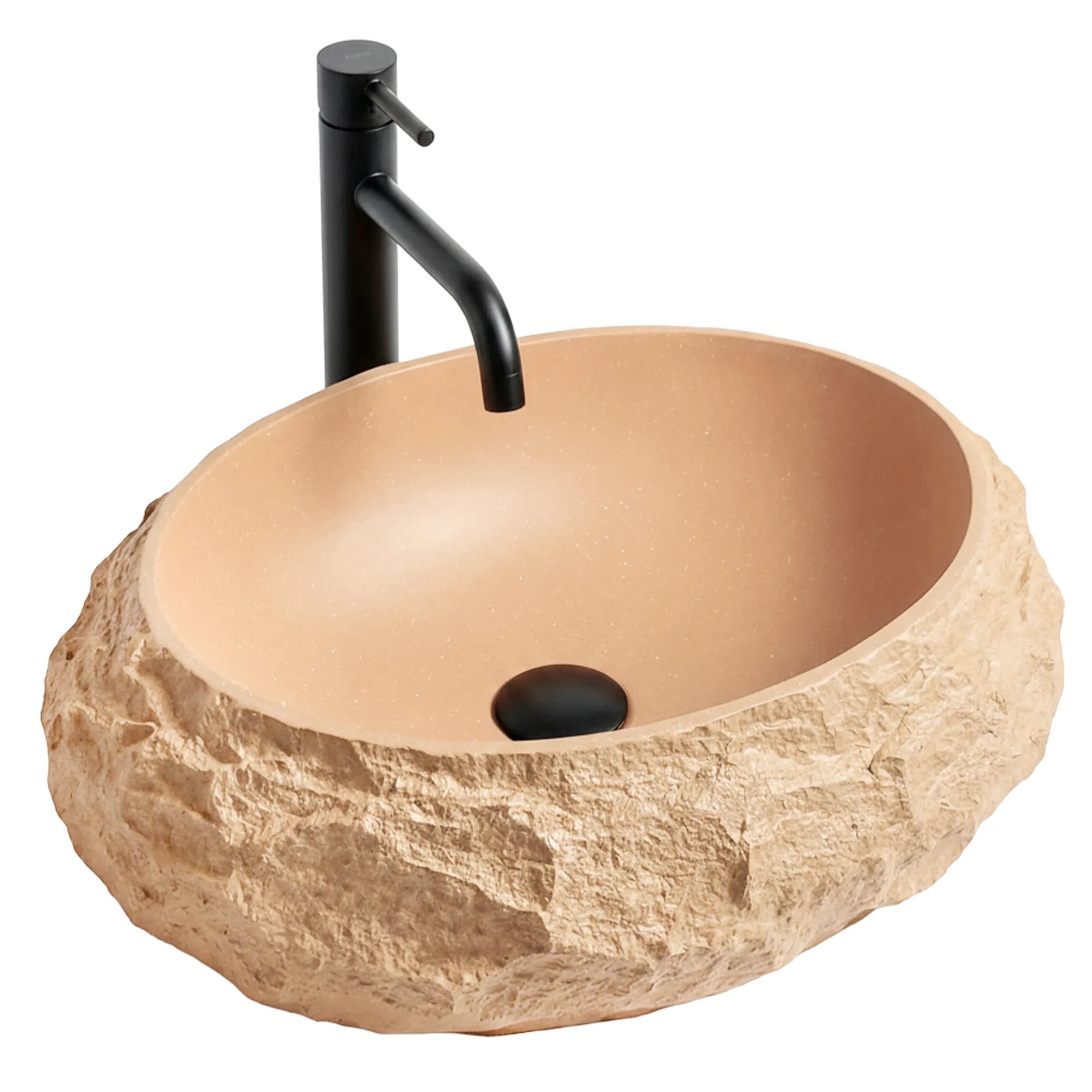 REA bordmonteret håndvask Mika Light Terracotta Beige, 50x38x15cm