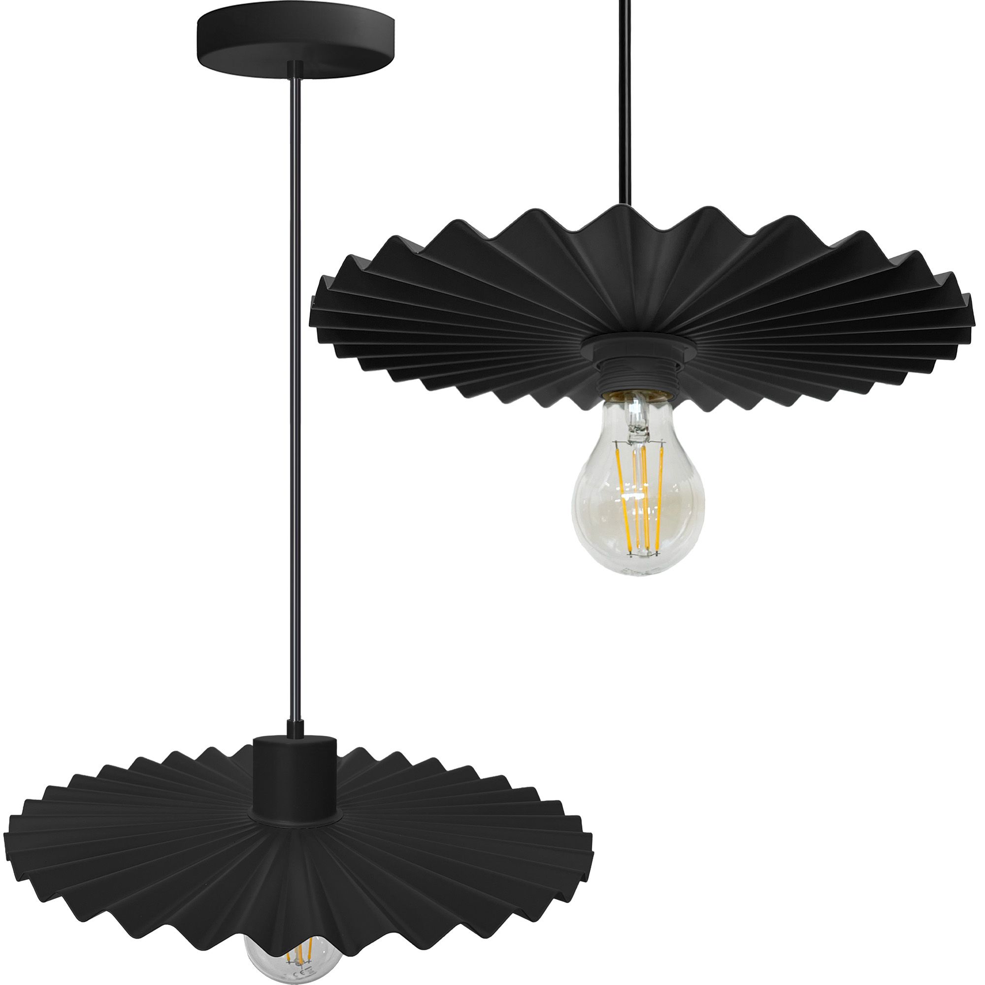 TOOLIGHT hængende loftlampe APP1353-1CP 30CM Sort 30x30x4cm