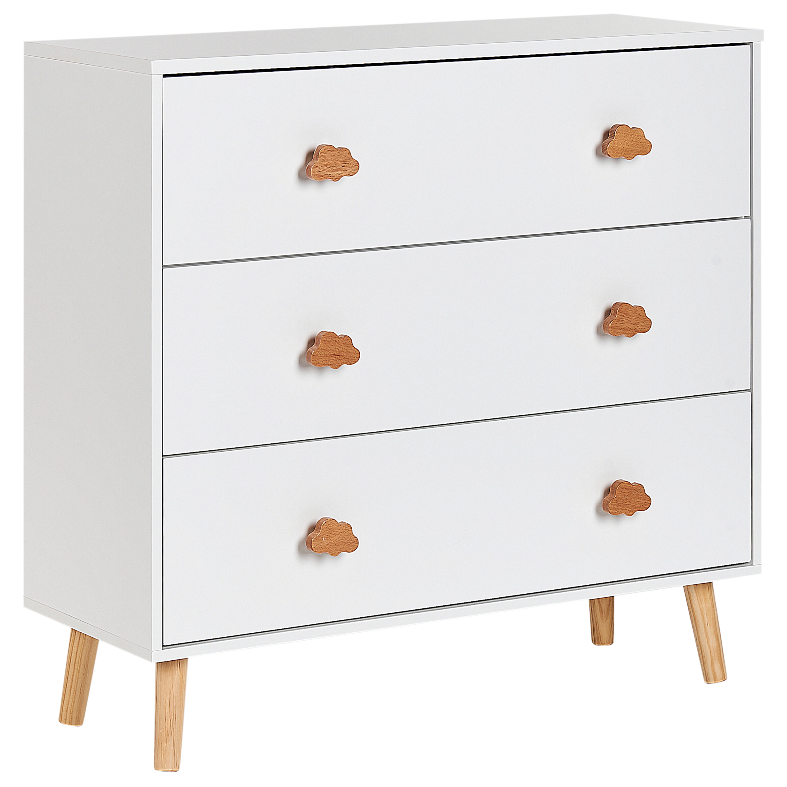 3 skuffers commode CLOUDY Hvid