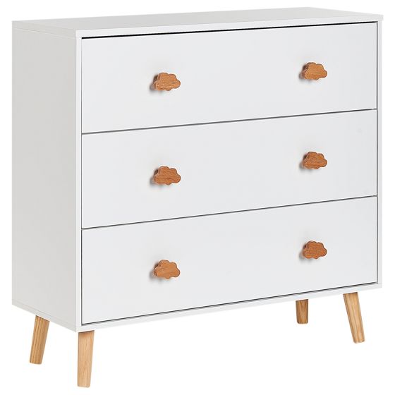 3 skuffers commode CLOUDY Hvid