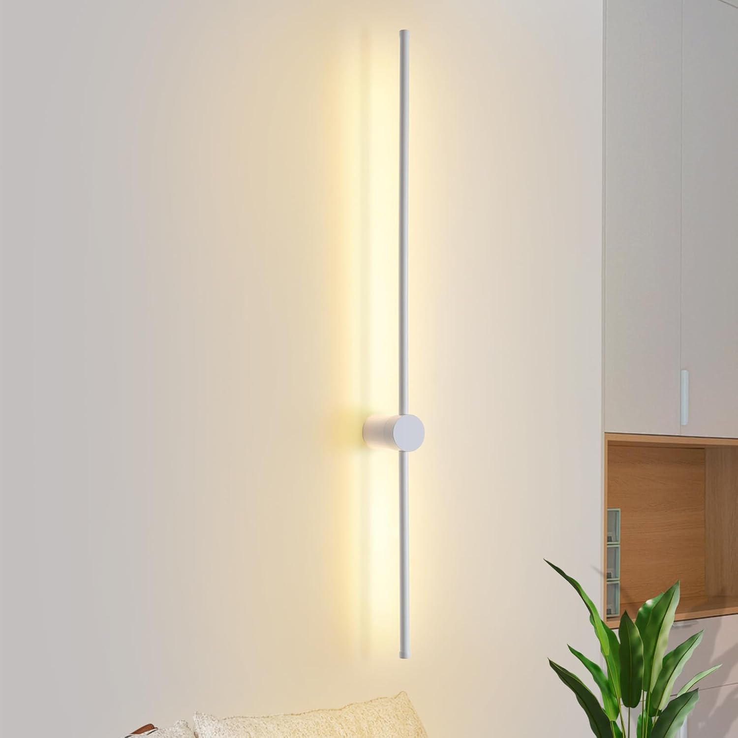 NETTLIFE LED-væglampe moderne indendørs væglampe 100 cm varm hvid 3000 K justerbar