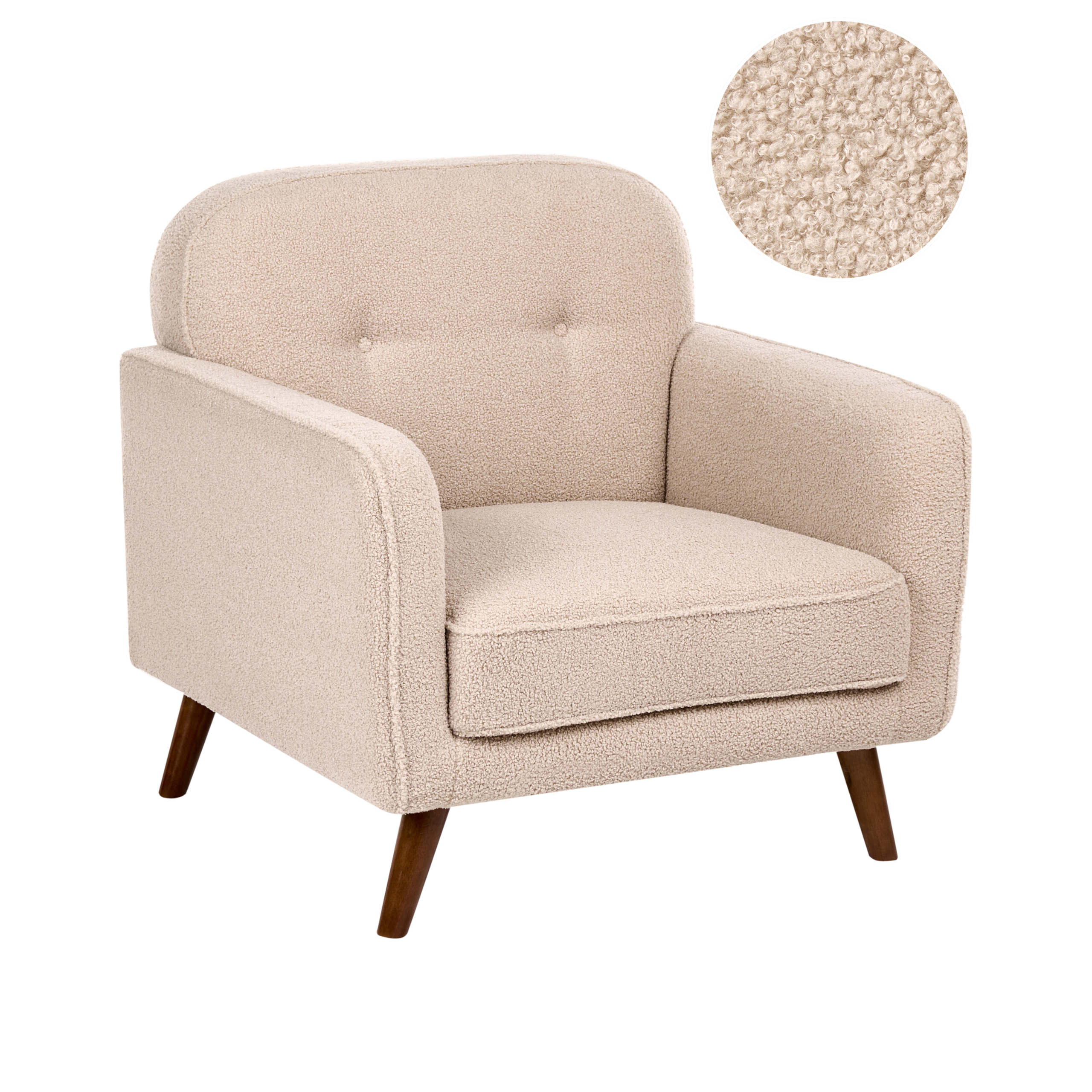 Lænestol ETTRUM Boucle Beige