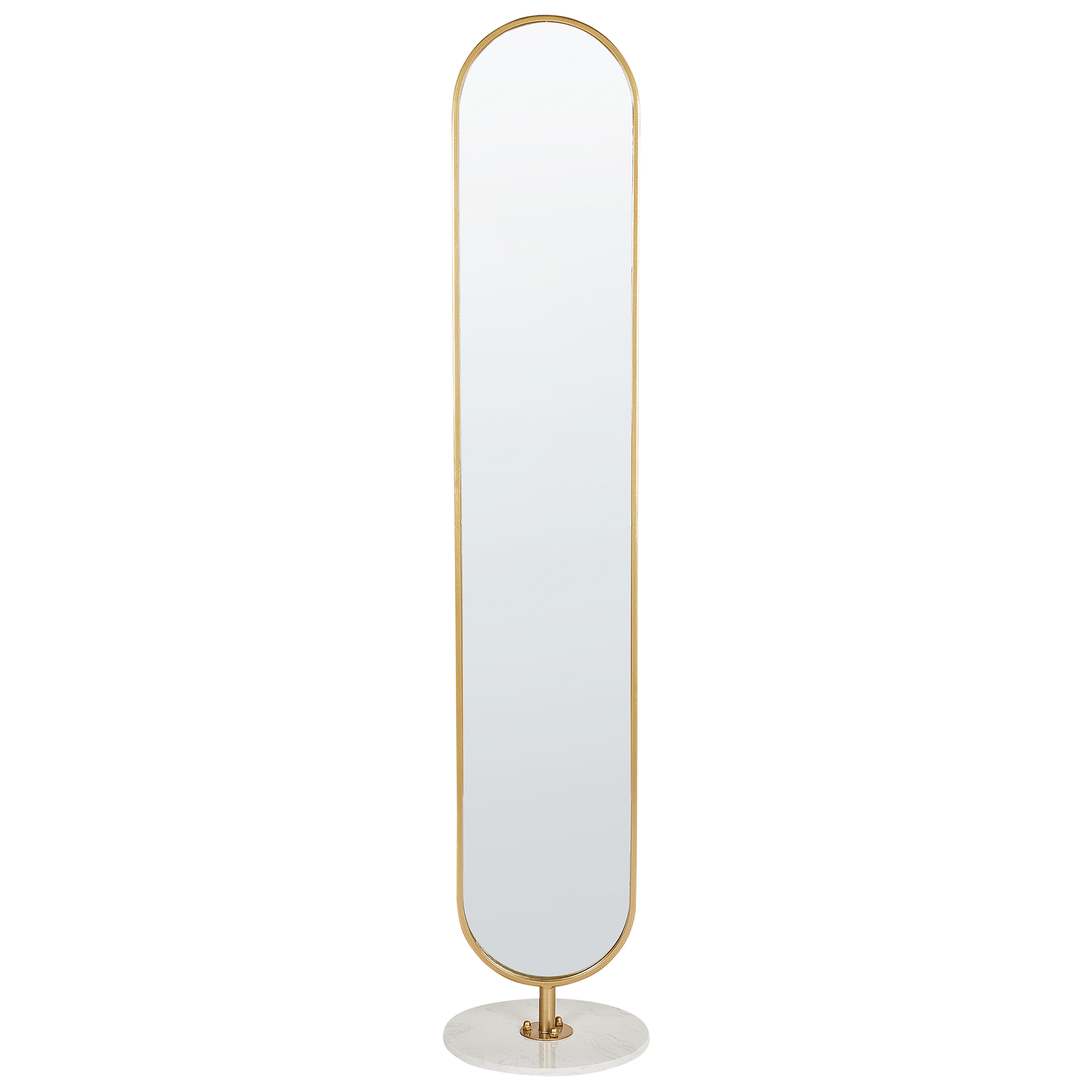 Stumtjener med spejl MOODY 170 cm Metal Guld