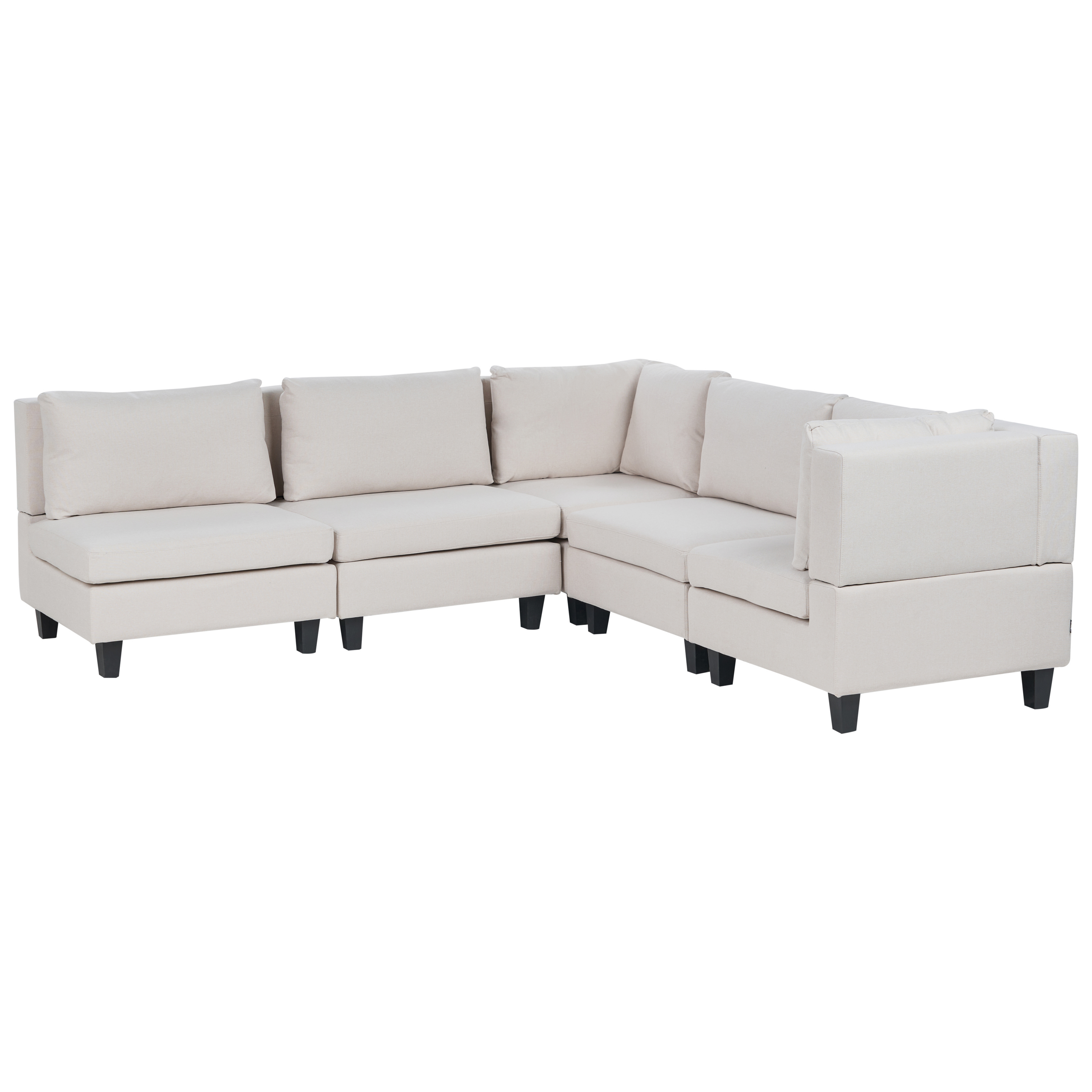 Hjørnesofa modul 5 personers UNSTAD Lys Beige Venstrevendt