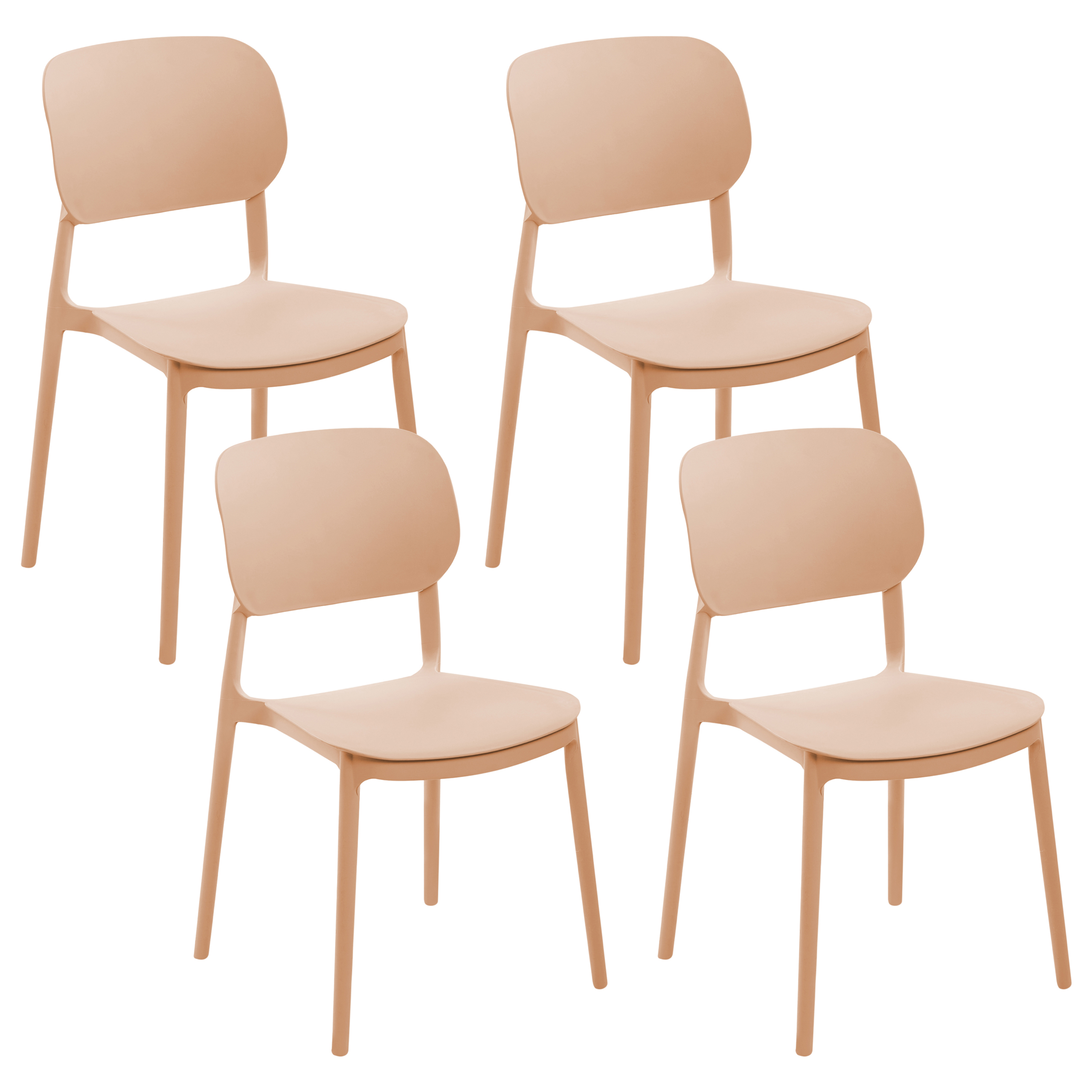 Sæt af 4 havestole TUPIZA Beige