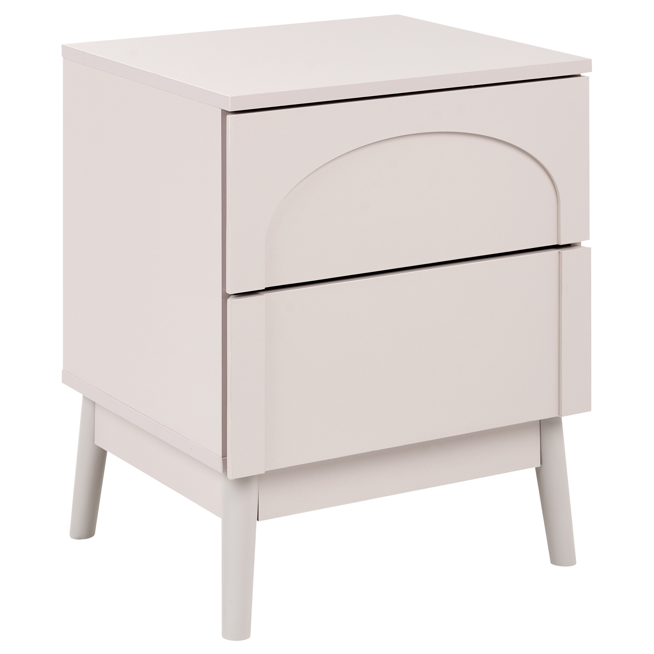 Natbord med 2 skuffer BOULIA Lys Beige