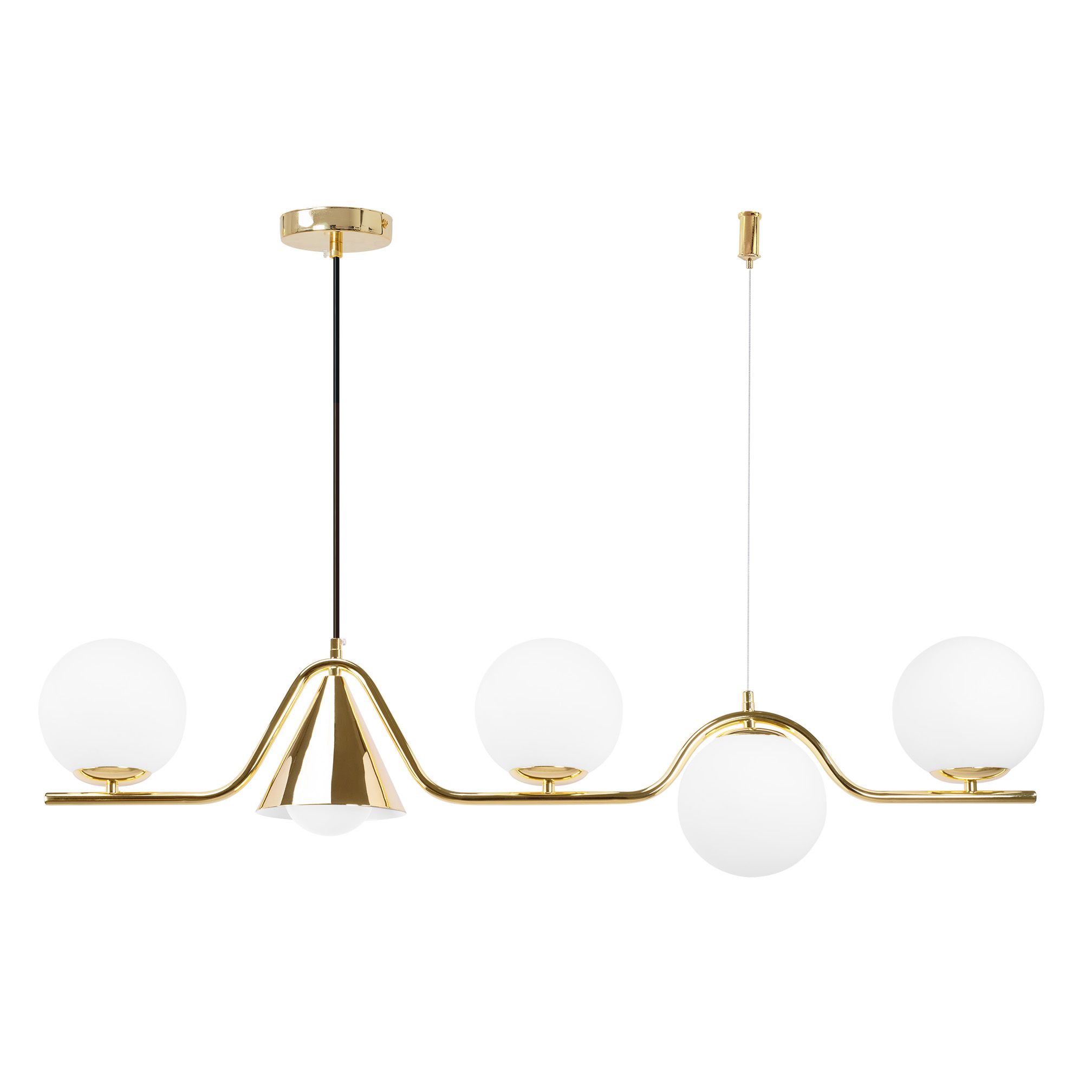 TOOLIGHT hængende loftlampe APP1662-5CP Guld 101x101x25cm
