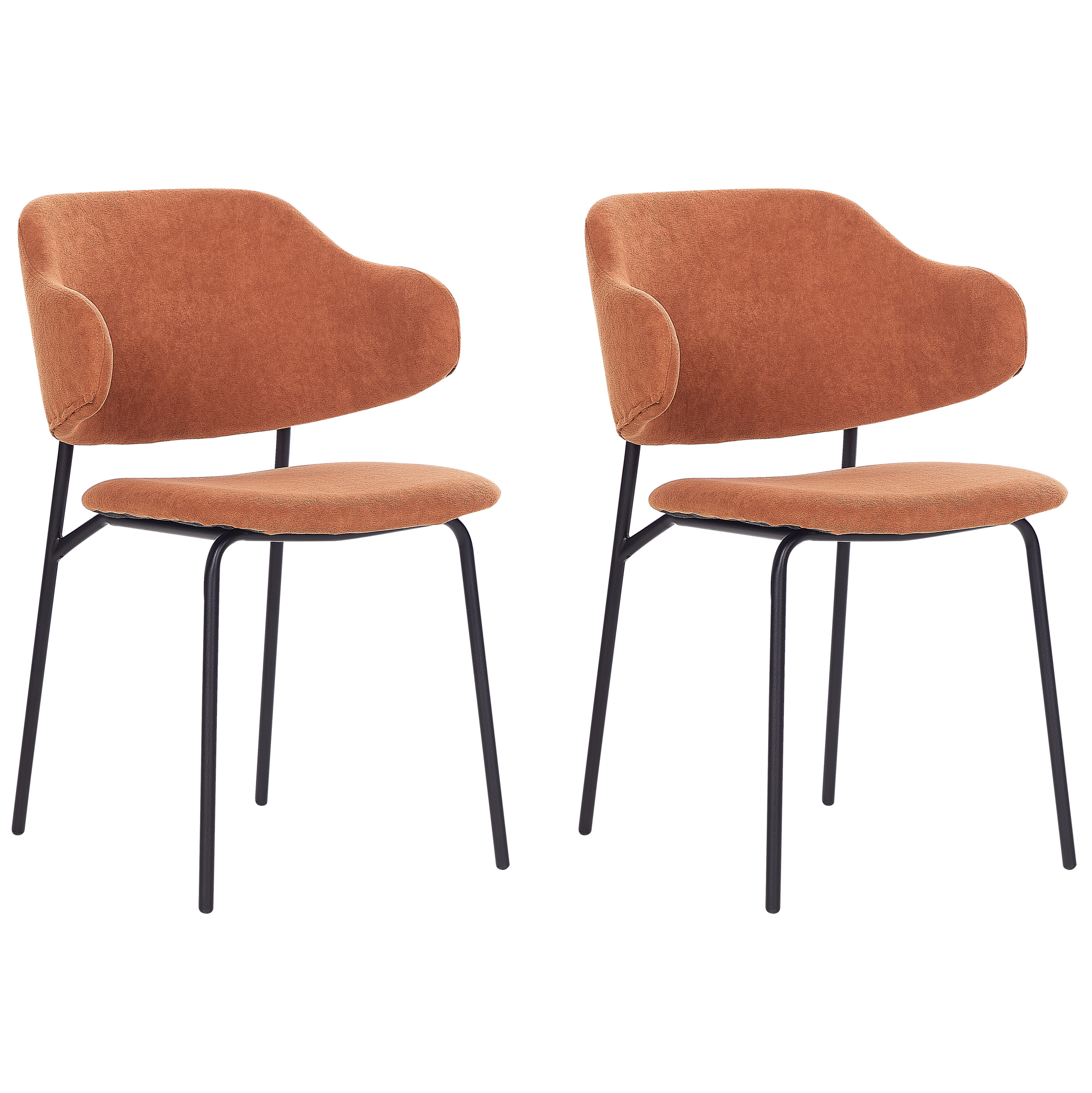 Sæt med 2 spisebordsstole KENAI Orange