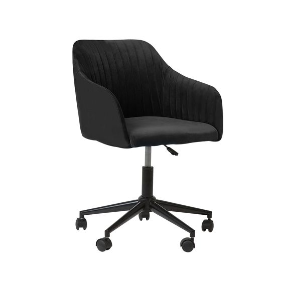 Skrivebordsstol VENICE Velour Sort