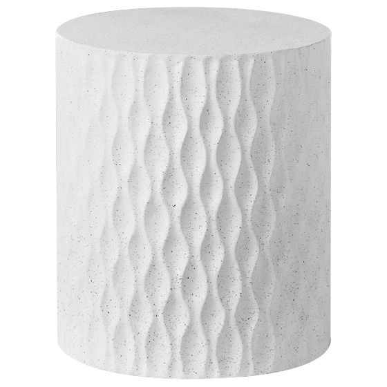 Bord ANTELAO 37 cm 37 cm Terrazzo effekt Hvid