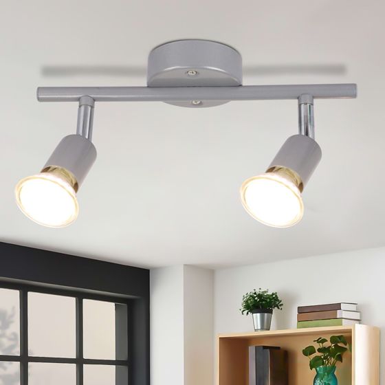 NETTLIFE justerbar LED loftspotlight GU10 loftspotlights 2 lamper industriel stue