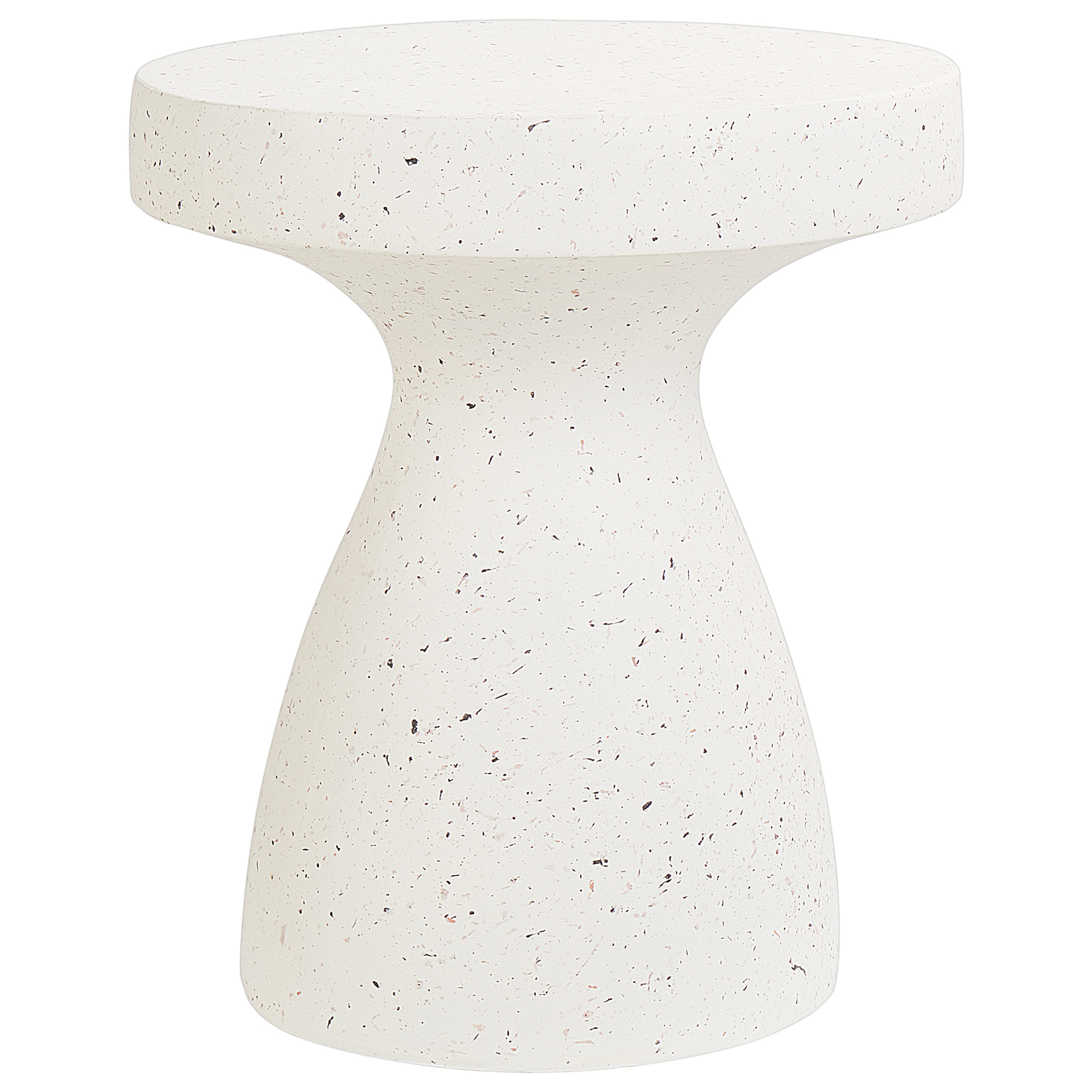 Bord BIVIERE 39 cm 39 cm Terrazzo effekt Cremehvid