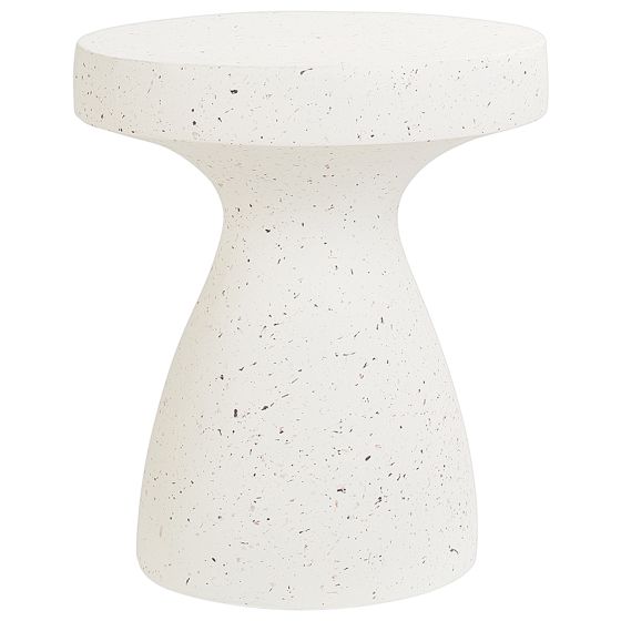 Bord BIVIERE 39 cm 39 cm Terrazzo effekt Cremehvid