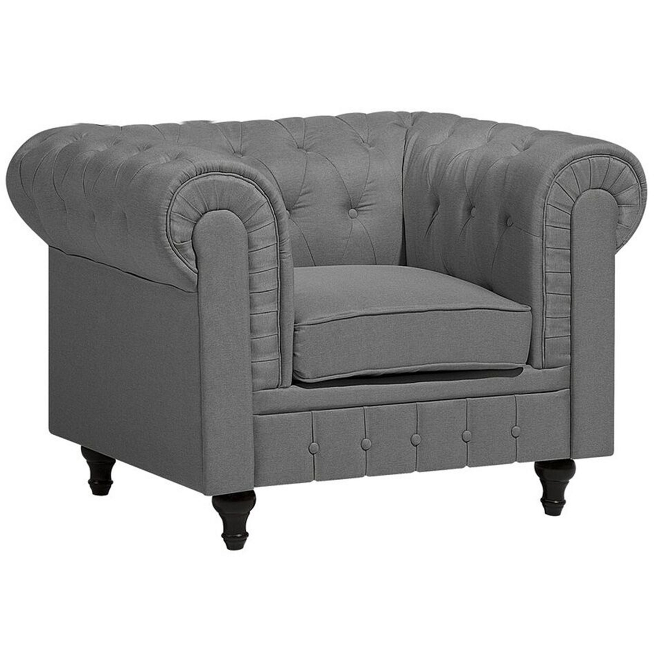 Lænestol CHESTERFIELD Lysegrå