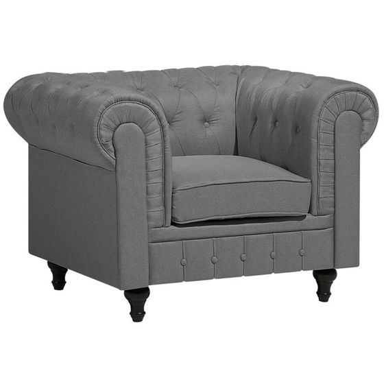 Lænestol CHESTERFIELD Lysegrå