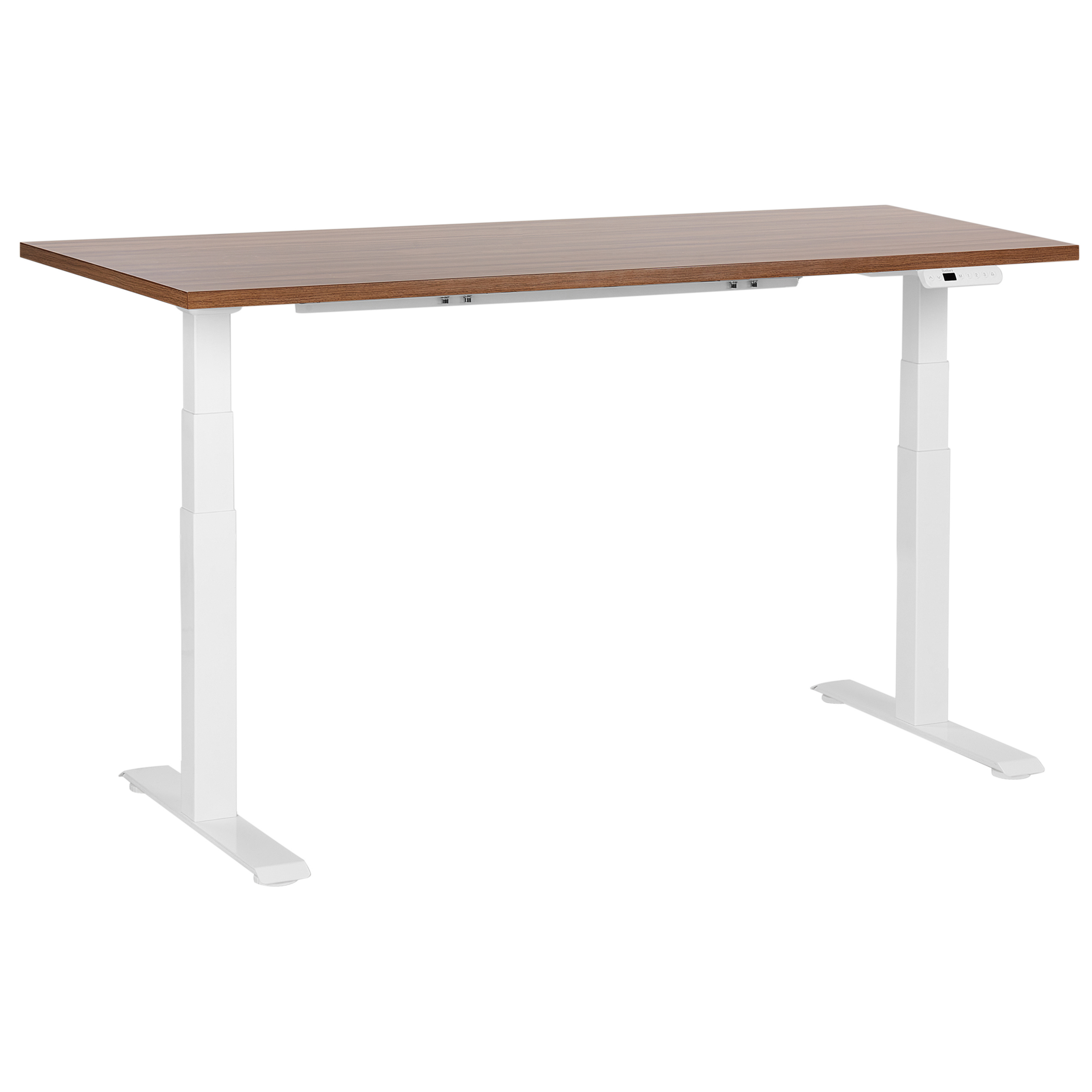 Elektrisk justerbart hæve sænkebord DESTINES 160 cm 72 cm Brun/hvid