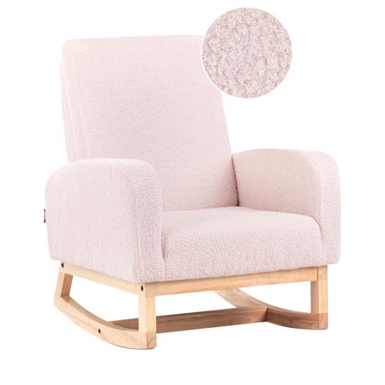 Gyngestol til børn NORBY Boucle Pastellrosa