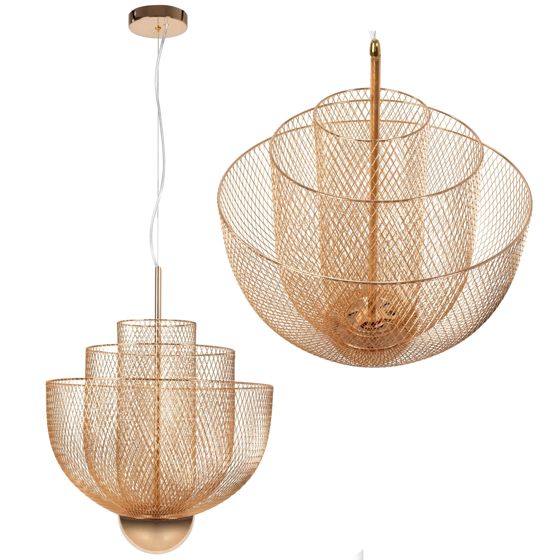 TOOLIGHT hængende loftlampe APP888-CP Guld 44x44x157cm