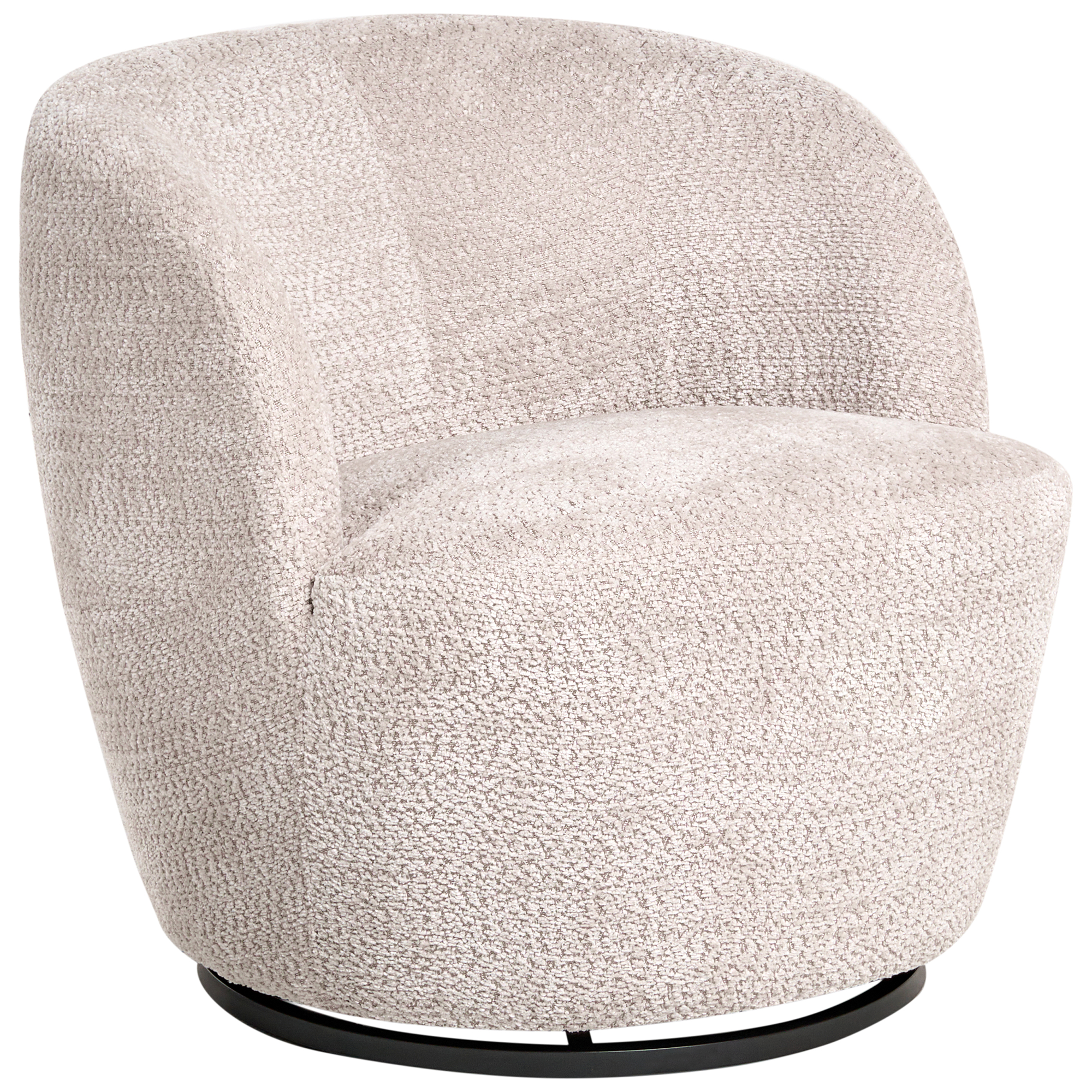 Lænestol med drejefod KUOLPA Chenille Beige