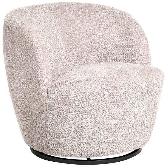 Lænestol med drejefod KUOLPA Chenille Beige